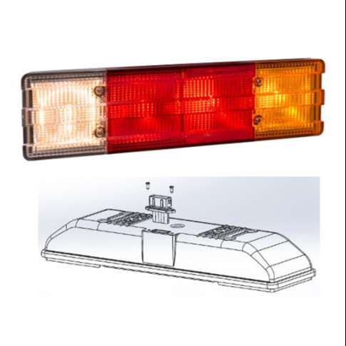 BAIML FARO TRASERO TIPO MB FICHA DE 5 VIAS C/VENTANA DERECHO  /POSICION STOP  GIRO Y RETROCESO 