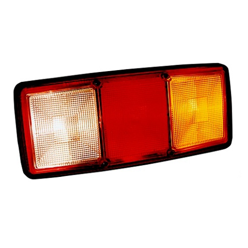 BAIML JUEGO FARO TRASERO RECTANG. UNIPOLAR CRISTAL//ROJO//AMBAR C/VENTANA ILUMINA PATENTE