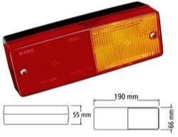 BAIML JUEGO FARO TRASERO RECTANG. BIPO UNIPO ROJO AMBAR