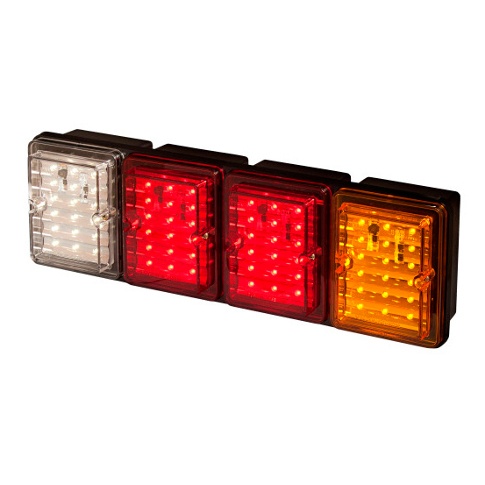 BAIML JUEGO FARO TRASERO ELECTRONICO BIVOLTAJE 18 LEDS X MODUL SIN VENTANA ILUMINA PATENTE