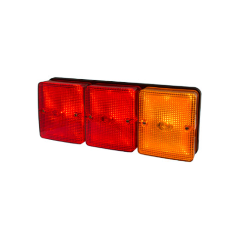 BAIML JUEGO FARO TRASERO RECTANG. BIP-UNIPOLAR ROJO//AMBAR  /SIN VENTANA ILUMINA PATENTE