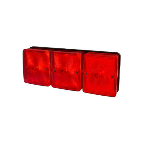 BAIML JUEGO FARO TRASERO RECTANG. UNIPOLAR TODO ROJO