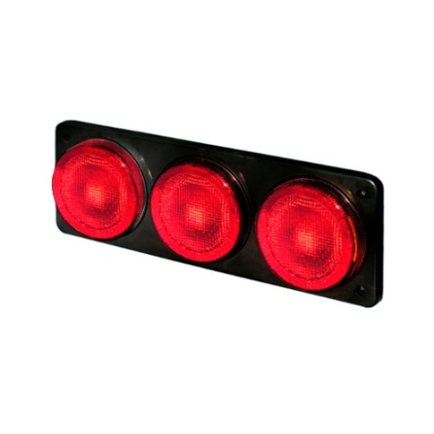 BAIML MARCO TRASERO 3 FAROS UNIPOLAR ROJO