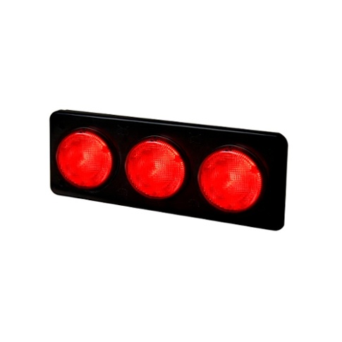 BAIML MARCO TRASERO UNIPOLAR 3 FAROS ROJOS  