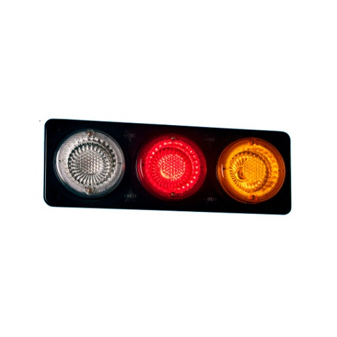 BAIML SOPORTE 3 FAROS LADO DERECHO CRISTAL//ROJO//AMBAR  /BIP-UNIPOLAR 