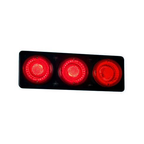 BAIML SOPORTE 3 FAROS UNIPOLAR TODO ROJO  