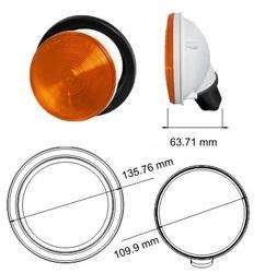 BAIML FARO TRASERO REDONDO UNIPOLAR AMBAR  