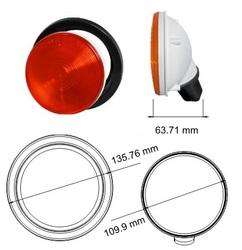 BAIML FARO TRASERO REDONDO BIPOLAR ROJO  