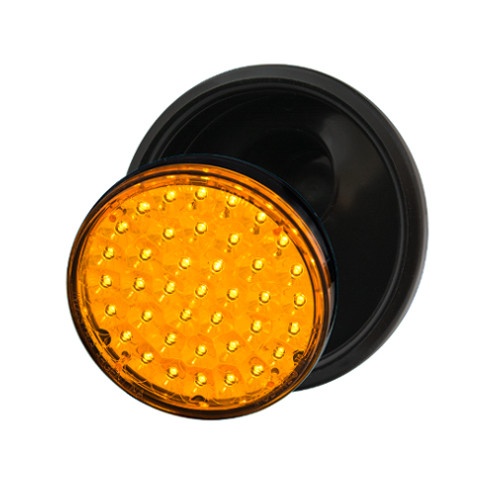 BAIML FARO GIRO TRASERO ELECTR.BIVOLTAJE 39 LEDS AMBAR  /ARO FLEXIBLE - PANTALLA INTERIOR METALIZADA 