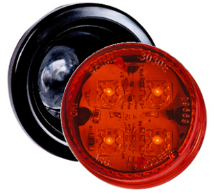 BAIML FARO POSICION/STOP ELECTR. BIPOLAR ROJO BIVOLTAJE 4 LEDS  C/ARO FLEXIBLE