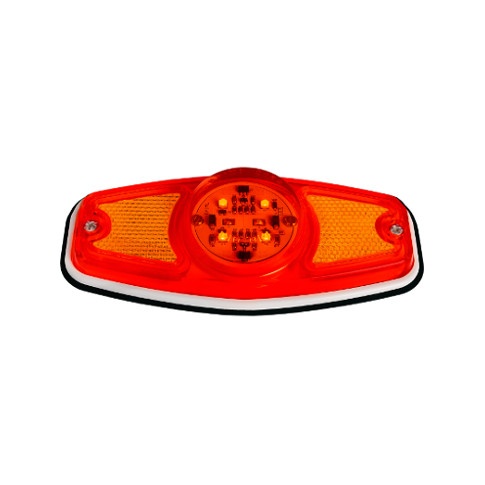 BAIML FARO POSICION ELECTR. 4 LEDS UNIPOLAR ROJO C/REFLECTOR AMBAR
