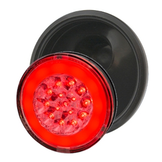 BAIML FARO ELECTR. TRASERO POSICION/STOP ROJO 12/24V - ARO FLEXIBLE - CONECTOR DE 3 VIAS