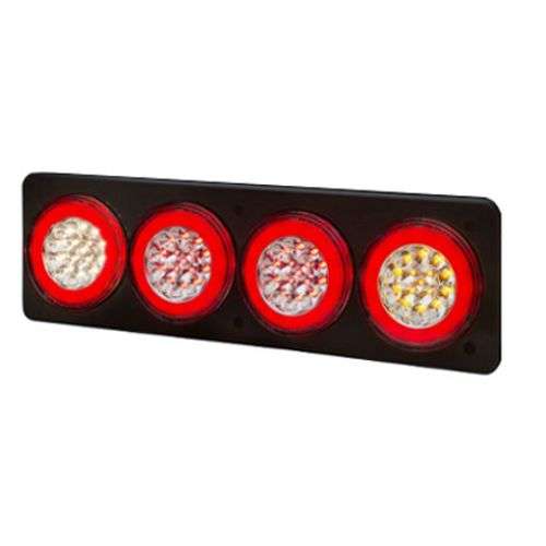 BAIML MARCO TRASERO 4 FAROS BIVOLTAJE 12/24V UNIP-BIP CR-RO-RO-AM