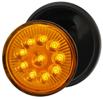 BAIML FARO GIRO TRASERO ELECTR. 12/24V AMBAR 10 LEDS - ARO FLEXIBLE