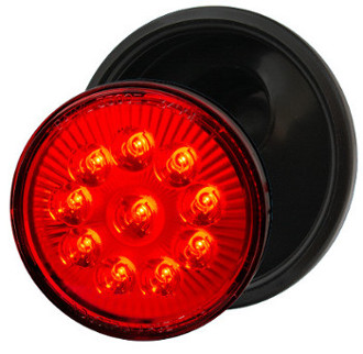 BAIML FARO POSICION TRASERA/STOP ELECTR. 12/24 V 10 LEDS ROJO - ARO FLEXIBLE - CONECTOR 3 VIAS