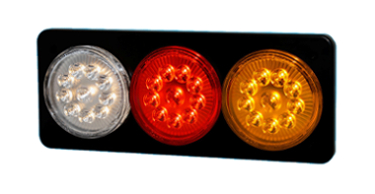 BAIML FARO TRASERO ELECTR. UNIP-BIP CRISTAL/ROJO/AMBAR 12/24 V 10 LEDS X FARO