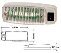 BAIML FARO PLAFON ELECTR.BIVOLTAJE 4 LEDS CRISTAL  /CON LLAVE INTERRUPTORA 