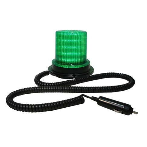 BAIML BALIZA ELECTR.BIVOLTAJE 40 LEDS VERDE  /CABLE ESPIRALADO 3 MTS C/FICHA TIPO PLUG  /7 DESTELLOS
