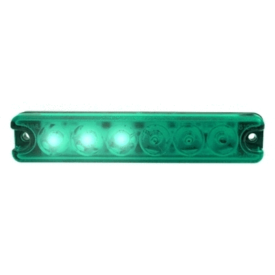 BAIML BALIZA ELECTR.BIVOLTAJE 6 LEDS VERDE  CON SECUENCIA DE DESTELLOS