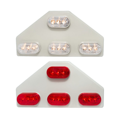 BAIML JUEGO FARO ELECTR.BIVOLTAJE TRAS.ROJO / DELANT.CRISTAL