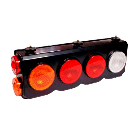 BAIML SOPORTE 4 FAROS BIP-UNIPOLAR CRISTAL//ROJO//AMBAR  /C/2 FAROS LATERALES // LADO IZQUIERDO 