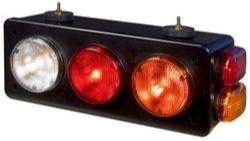 BAIML SOPORTE 3 FAROS BIP-UNIPOLAR CRISTAL//ROJO//AMBAR DER.  