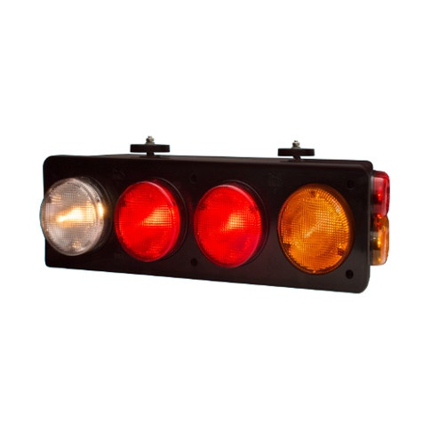 BAIML SOPORTE 4 FAROS BIP-UNIPOLAR CRISTAL//ROJO//AMBAR DER.  