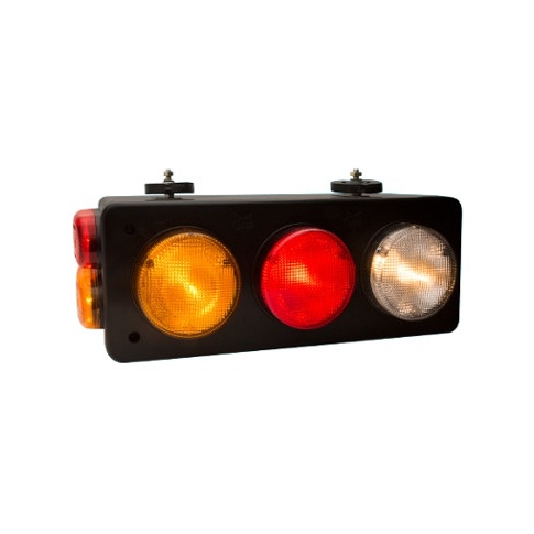 BAIML SOPORTE 3 FAROS BIP-UNIPOLAR CRISTAL//ROJO//AMBAR IZQ.  