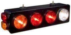 BAIML SOPORTE 4 FAROS BIP-UNIPOLAR AMBAR//ROJO//CRISTAL IZQ.  