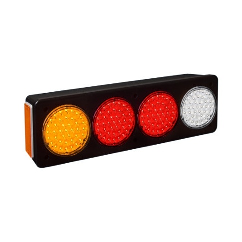 BAIML SOPORTE ELECTR.BIVOLTAJE AMBAR//ROJO//CRISTAL IZQ.  /39 LEDS X FARO // BIVOLTAJE 
