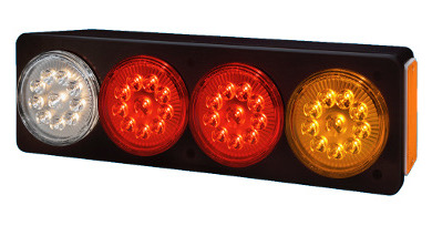 BAIML FARO ARMADO 4 ELECTRONICO POSICION-STOP-RETROCESO-GIRO  /DERECHO CRISTAL-ROJO-ROJO-AMBAR 