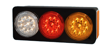 BAIML FARO ARMADO 3 ELECTRONICO POSICION-STOP-RETROCESO-GIRO  /DERECHO CRISTAL-ROJO-AMBAR 