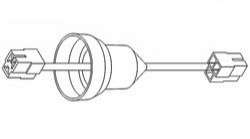 BAIML REPUESTO CHICOTE BIPOLAR COMPLETO C/CAPUCHON S 1800  /CABLES NEGRO-BLANCO-ROJO 