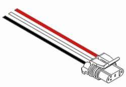 BAIML REPUESTO CONECTOR 3 VIAS Y 3 CABLES P/FARO ELECTR.  /ROJO - BLANCO - NEGRO 