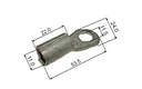 [924.0120] X9 TERMINAL INSTAL.OJAL CABLE 50 MM COBRE X 1U