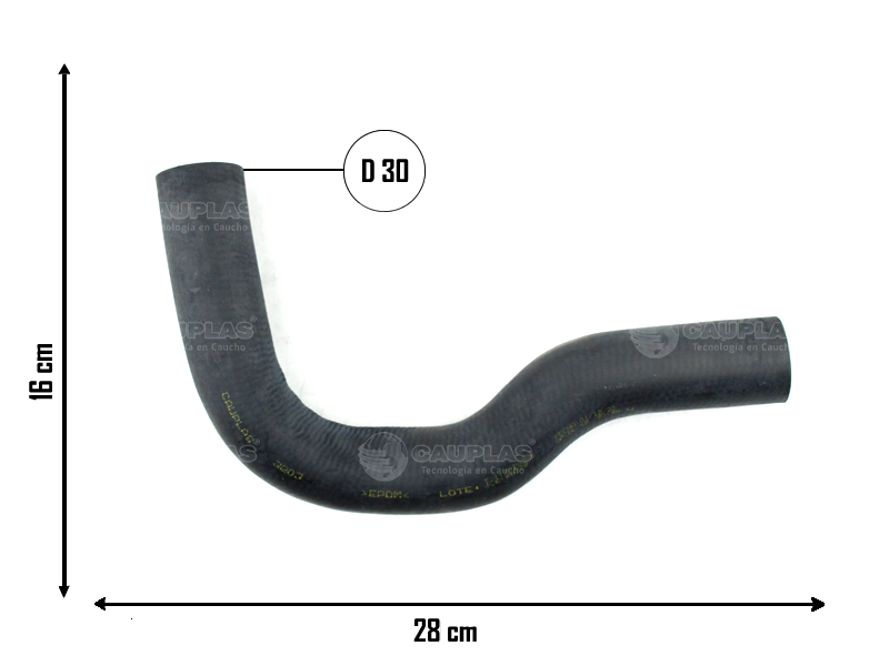 CAUPLAS MANGUERA RADIADOR SUPERIOR TOYOTA COROLLA OEM:1657113060 =YACO 3085