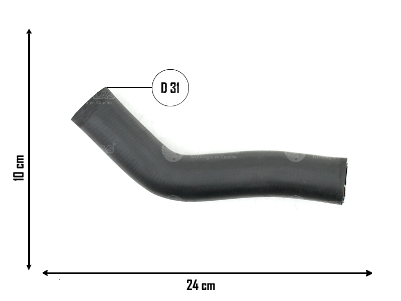 CAUPLAS MANGUERA RADIADOR SUPERIOR TOYOTA HILUX I OEM:1657154270 =YACO 1969