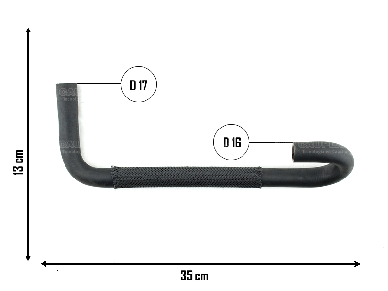 CAUPLAS MANGUERA CALEFACTOR SALIDA TOYOTA HILUX I-II