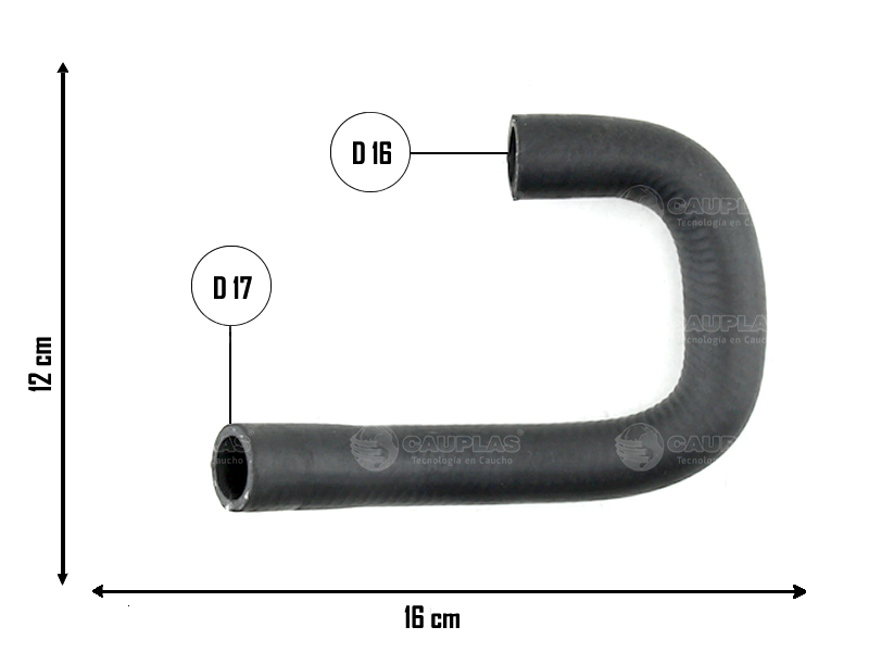 CAUPLAS MANGUERA CALEFACTOR SALIDA TOYOTA HILUX I-II  =YACO 2443