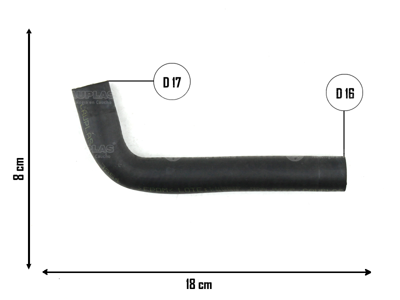 CAUPLAS MANGUERA CALEFACTOR ENTRADA TOYOTA HILUX I-II OEM:8724589281 =YACO 3264