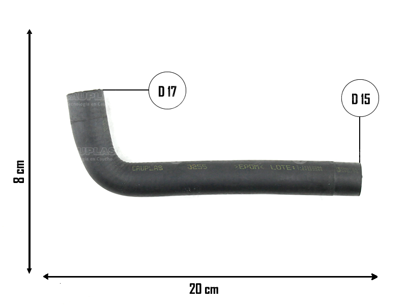 CAUPLAS MANGUERA CALEFACTOR SALIDA TOYOTA HILUX I-II  =YACO 3304