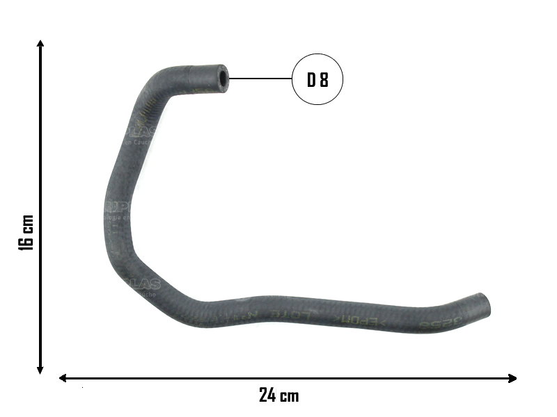 CAUPLAS MANGUERA ENTRADA BY PASS TOYOTA HILUX II OEM:1626154121 =YACO 2446