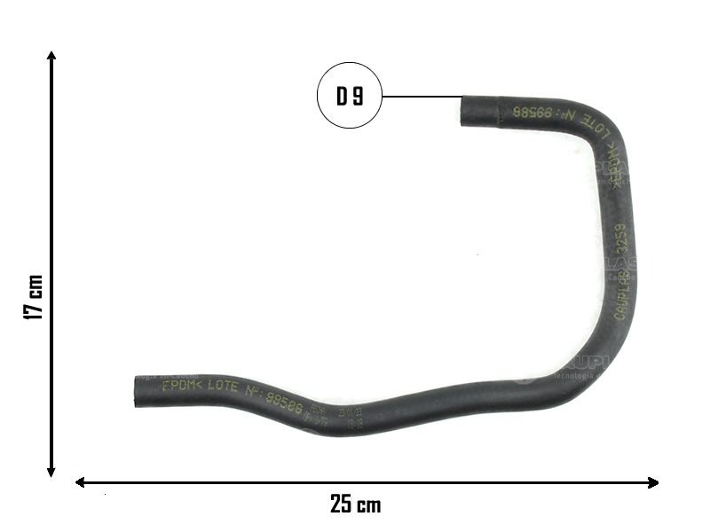 CAUPLAS MANGUERA SALIDA DE BY PASS TOYOTA HILUX II OEM:1626454121 (YACO 2447)