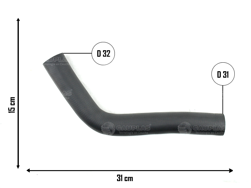 CAUPLAS MANGUERA RADIADOR SUPERIOR TOYOTA HILUX I