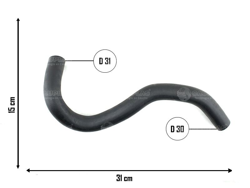 CAUPLAS MANGUERA RADIADOR INFERIOR TOYOTA HILUX I OEM:1657271031 =YACO 2891
