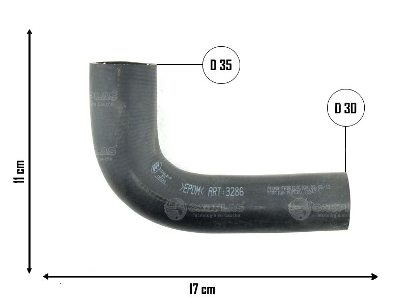 CAUPLAS MANGUERA RADIADOR INFERIOR TOYOTA HILUX I