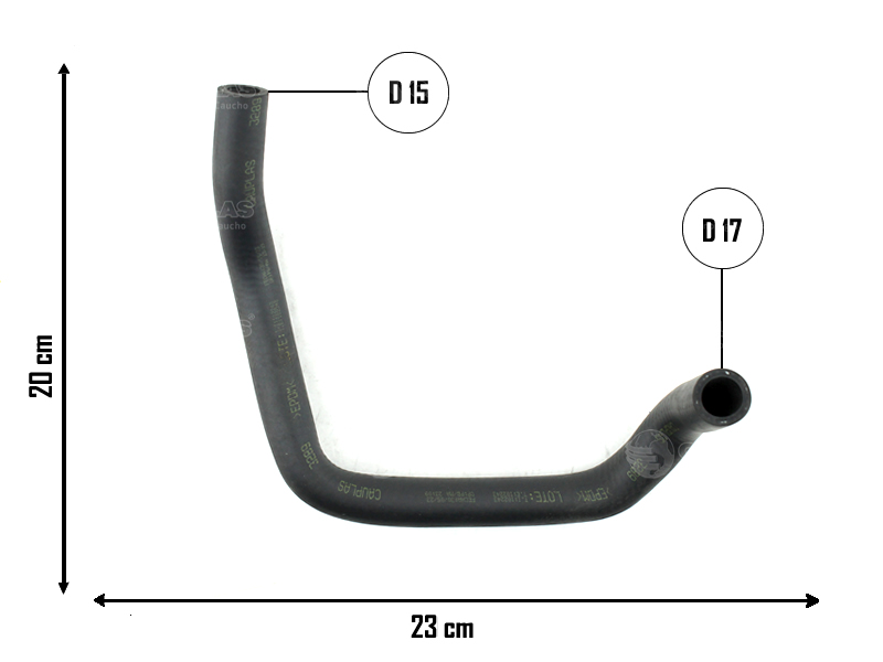 CAUPLAS MANGUERA CALEFACTOR TOYOTA HILUX III  =YACO 2445