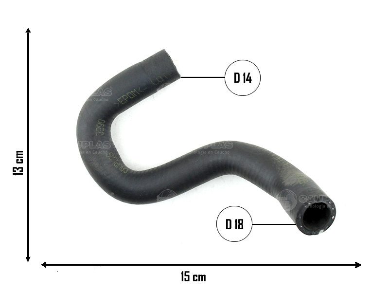 CAUPLAS MANGUERA CALEFACTOR TOYOTA HILUX III  =YACO 2444