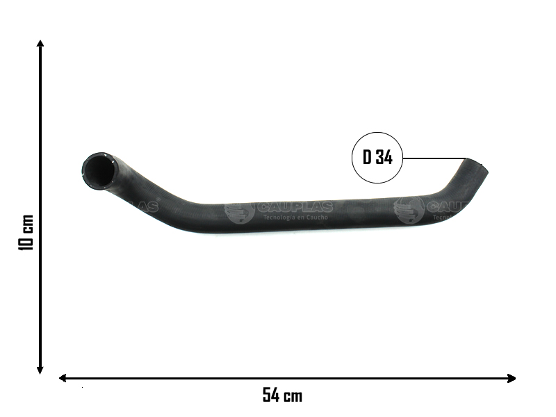 CAUPLAS MANGUERA RADIADOR INFERIOR TOYOTA HILUX III OEM:1657254690 =YACO 3719