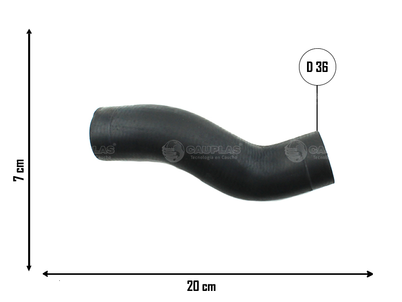 CAUPLAS MANGUERA RADIADOR SUPERIOR TOYOTA HILUX IV SW4 OEM:165710L050 =YACO 4395